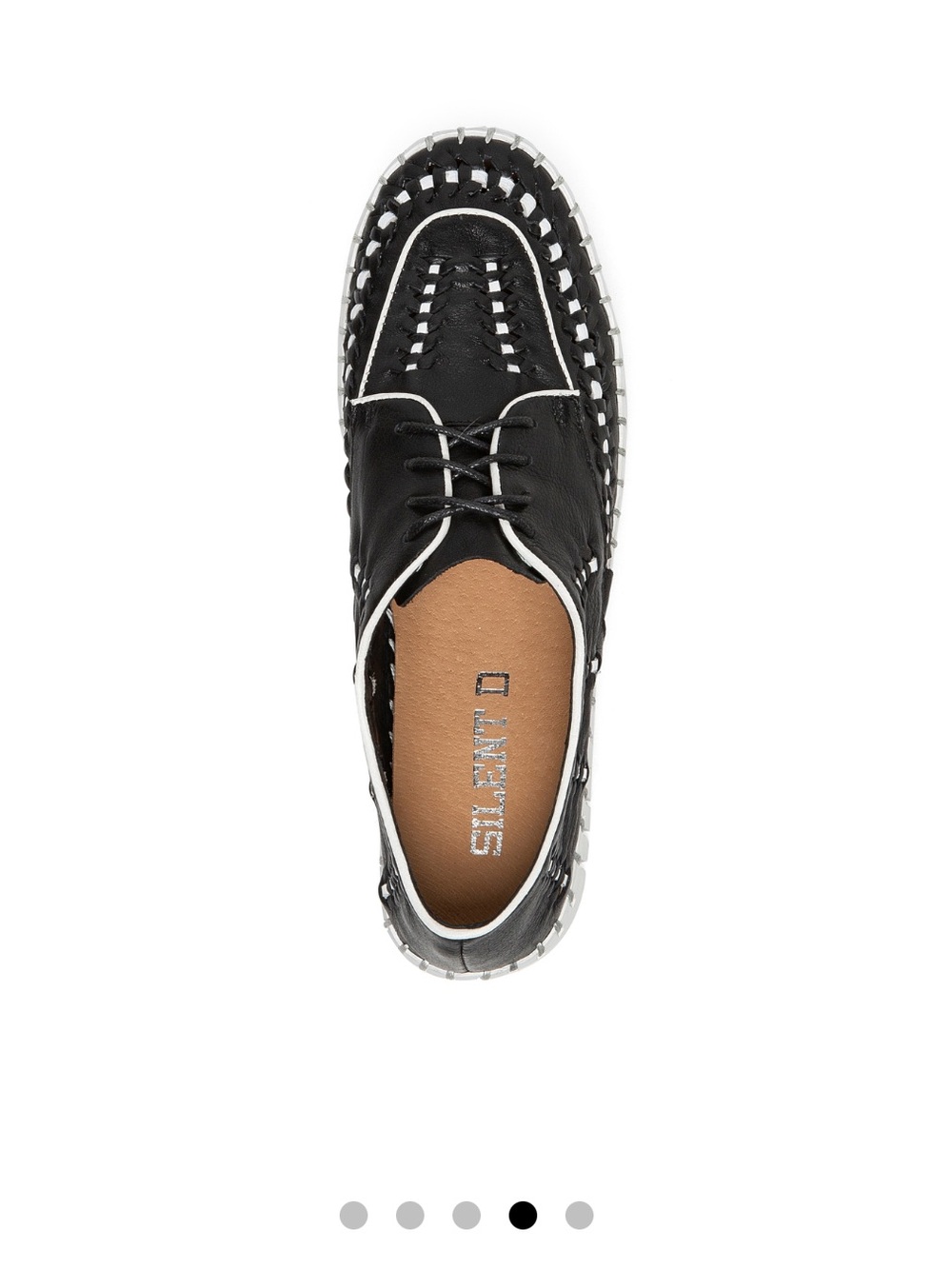 Silent D black leather woven sneakers size 39
